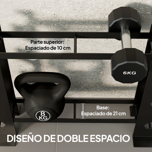 Soporte para Mancuerna Negro 70 x 21 x 55 cm 2