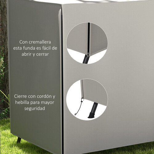 Outsunny Funda para Columpio Gris 177 x 114 x 152 cm 1