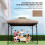 Outsunny Techo de Repuesto Marrón 300 x 300 cm 5