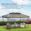 Outsunny Techo de Repuesto Gris 400 x 300 cm 5