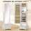 Homcom Armario Joyero Blanco 45 x 36 x 150 cm 4