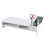 Computer Display Riser Laptop Stand with Storage Organizer, 49x20x10cm, White 1