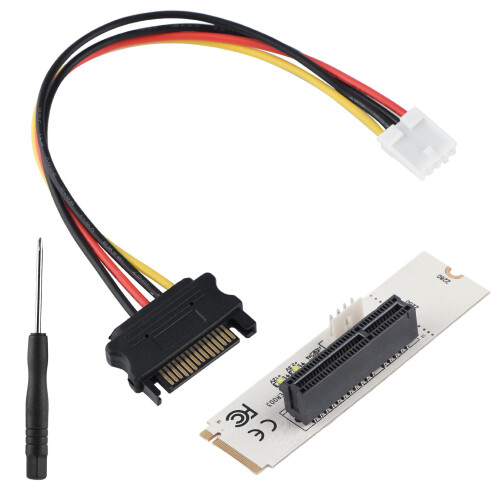 Κάρτα ανύψωσης με ένδειξη LED M.2Key M Θύρα SSD, προσαρμογέας NGFF σε PCI-E4X με τροφοδοτικό 1