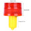 Solar LED Emergency Warning Light 3LED 500-1000m Red Waterproof 8