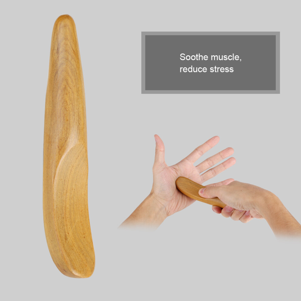 Fragrant Wood Mini Body Massager with Acupressure & Meridian Scraping Stick