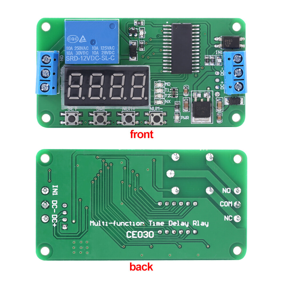 Programmable DC 12V Relay Timer