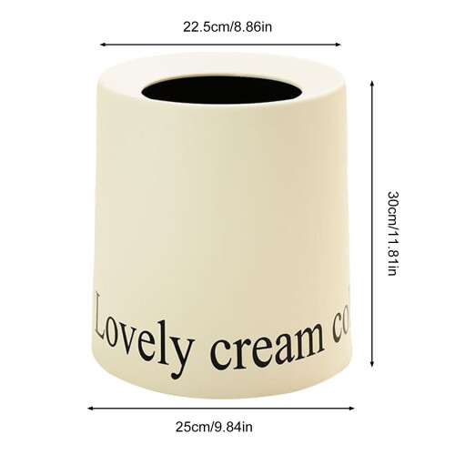 Round Plastic Trash Can 15.9oz, Large Capacity 1