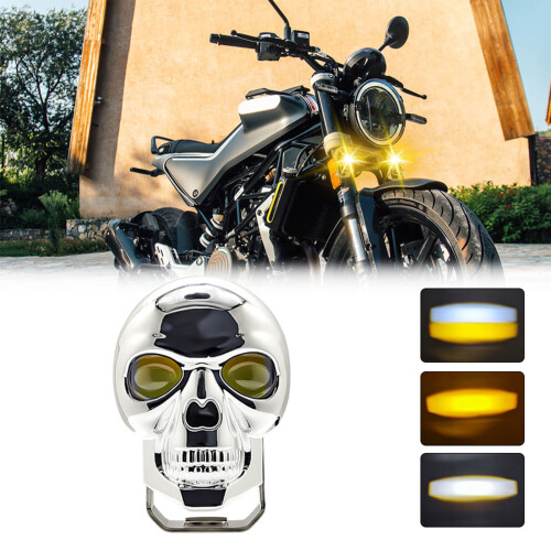 1Pcs Skull LED Driving Light 50W 10x9x7.5cm White 2