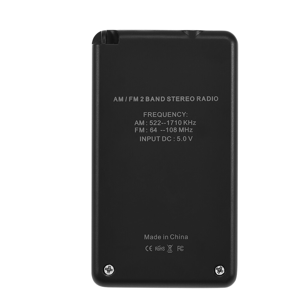 Mini Am/Fm Stereo Pocket Radio With Lcd, Earphone & Rechargeable Battery 6951393005711