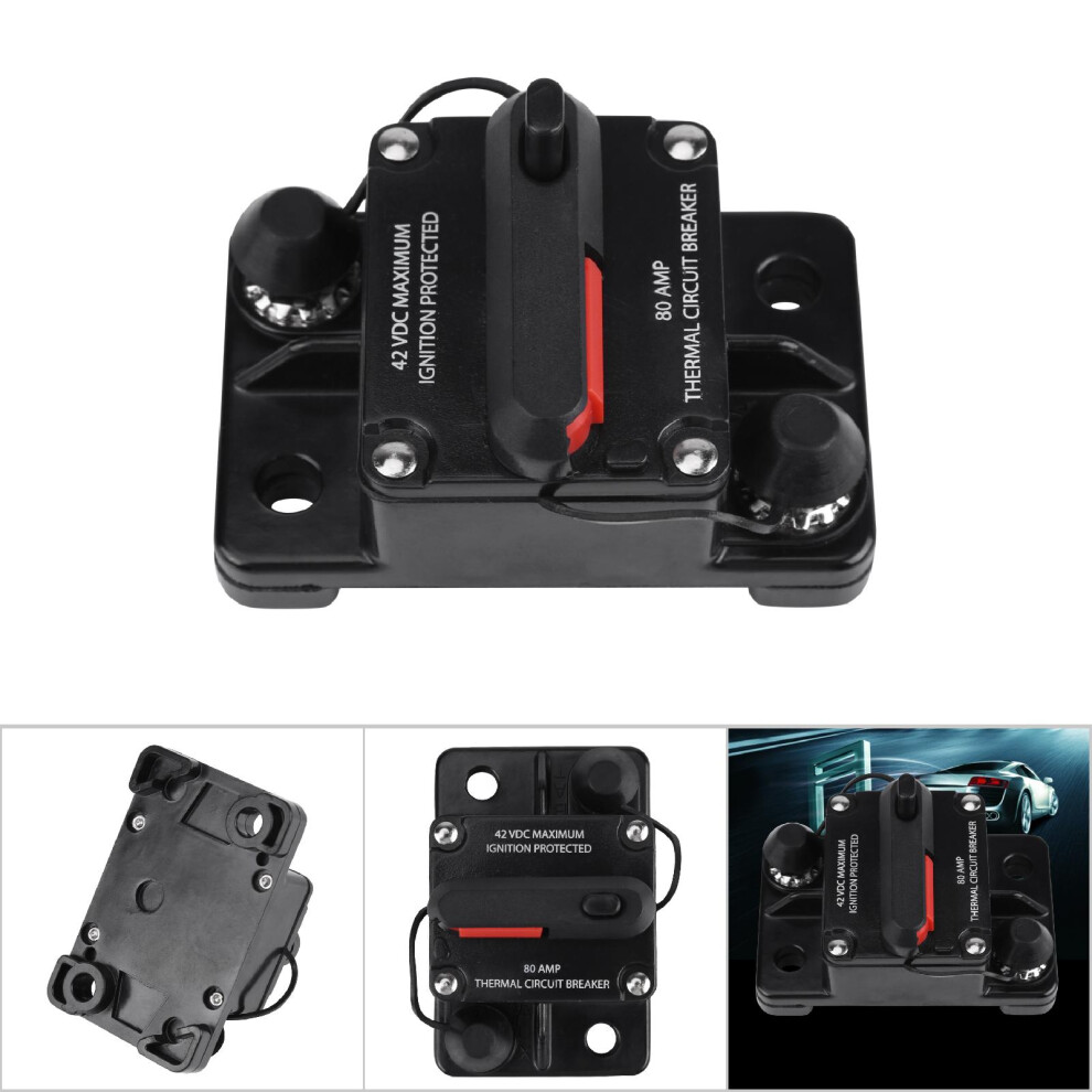 Car Audio Inline Circuit Breaker 80A 12V-42V Resettable Automotive Fuse 6921393013993