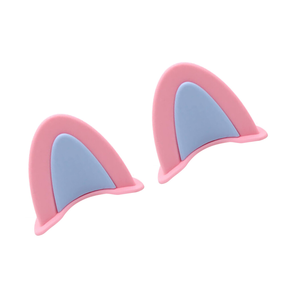 Creative Cat Ears Pvc Cover For Motorcycle Helmets Â Fun Accessory Pink/Blue 9341389593518