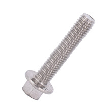 SS304 M8 Stainless Steel Flange Screws 10pcs Hex Cap Head Bolts
