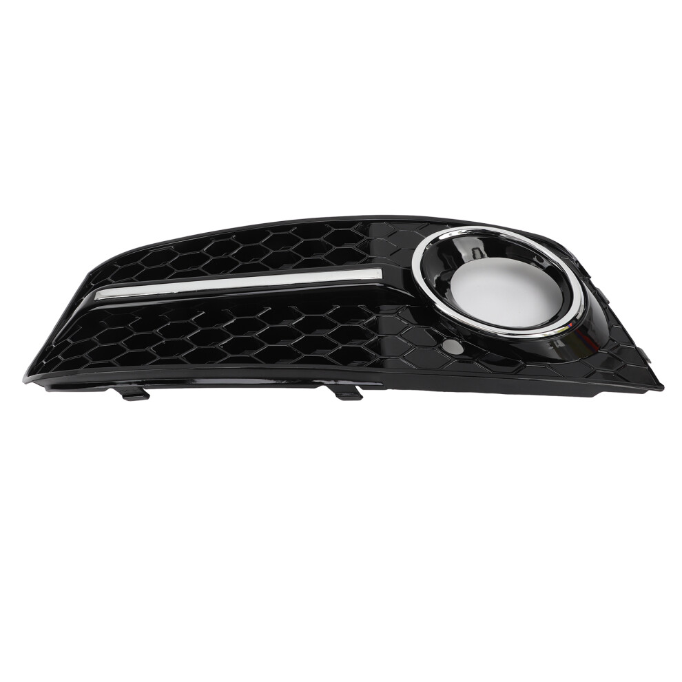 Chrome Glossy Fog Cover Grills For A4/S4 B8 2009-2012, Light/Black 8481393019237