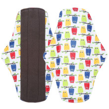 Reusable Bamboo Charcoal Cloth Panty Liner 25x18cm Menstrual Pad
