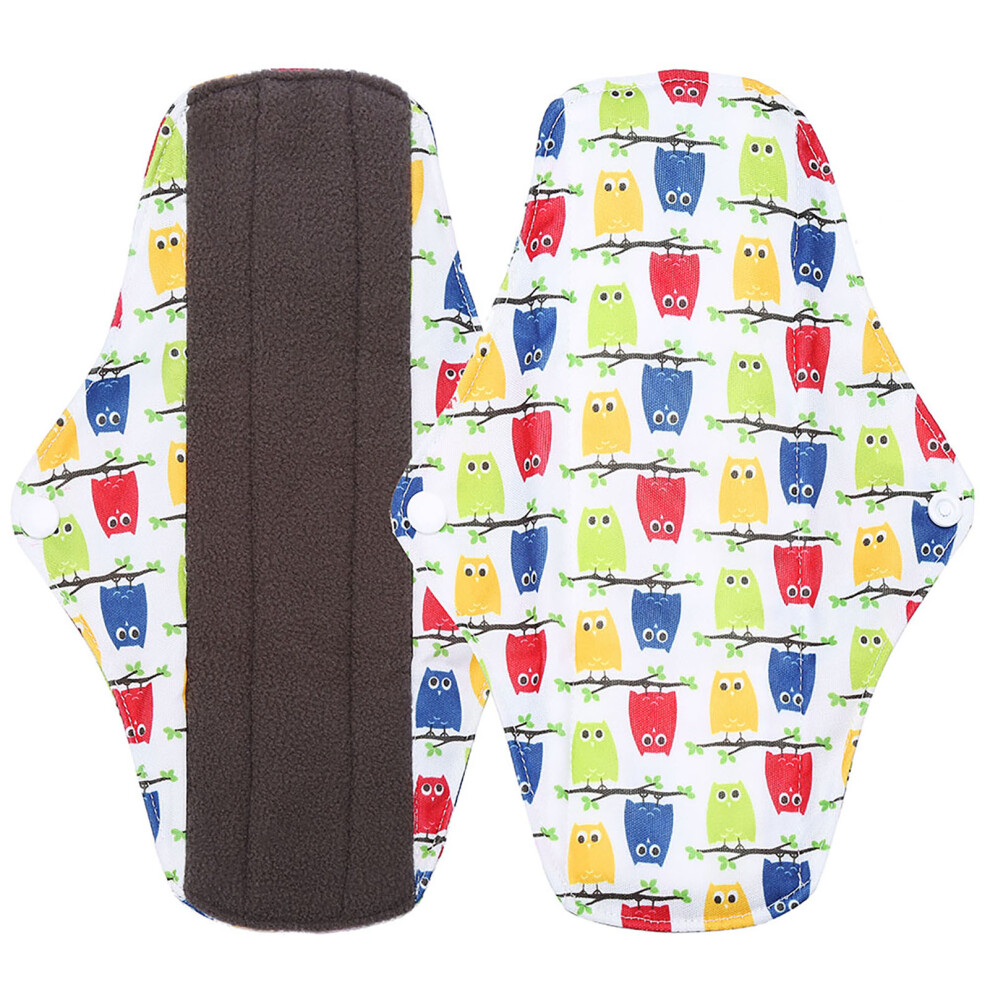 Reusable Bamboo Charcoal Cloth Panty Liner 25x18cm Menstrual Pad
