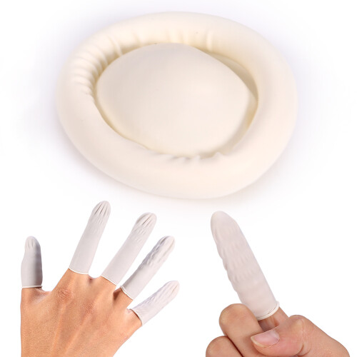 100 Pcs Disposable Anti-Static Rubber Finger Cots for Tattoo Nails Electronics