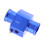 Car Water Temp Sensor Adapter 28mm Blue Metal Pipe Joint Universal Hose Fitting 1