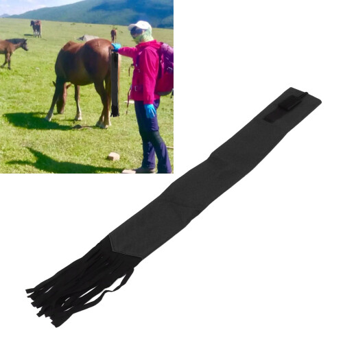 Horse Tail Bag Black Fringe Nonwoven Protector 47g