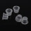 100Pcs Clear White Plastic Tattoo Ink Cap Cups 50g Large Set 3
