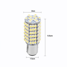 2X 1157 BAY15D 120SMD LED Back Up Brake Turn Signal Tail Light 6000K
