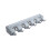 Multi-Position Wall Broom & Mop Organizer with 6 Hooks, Grey 2