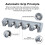 Multi-Position Wall Broom & Mop Organizer with 6 Hooks, Grey 9