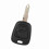 2-Button Uncut Blade Remote Shell Case for Peugeot 206 Black 219g 12