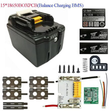 BL1890B Lithium Battery Case 15X18650 BSM Balanced PCB Charging Circuit Board LED Label Box for 18V BL1815 BL1830