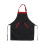 Unisex Black Polyester Chef Apron with 2 Pockets, Adjustable Neck 65cm Wide 2