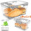 2Pcs Bread Box L/S Rectangular Bread Storage Boxes with  Recording Clear Loaf Bread Container Airtight Bread Keeper 2