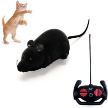 Remote Control Rat Mouse Cat Toy Realistic RC Fake Rat Mouse Toy Flocking Wireless Electronic Interactive Cat Toys