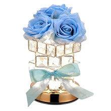 Crystal Rose Table Lamp 3 Colors Dimmable Rose Atmosphere Lights Bedroom Bedside Decor Lighting Gift