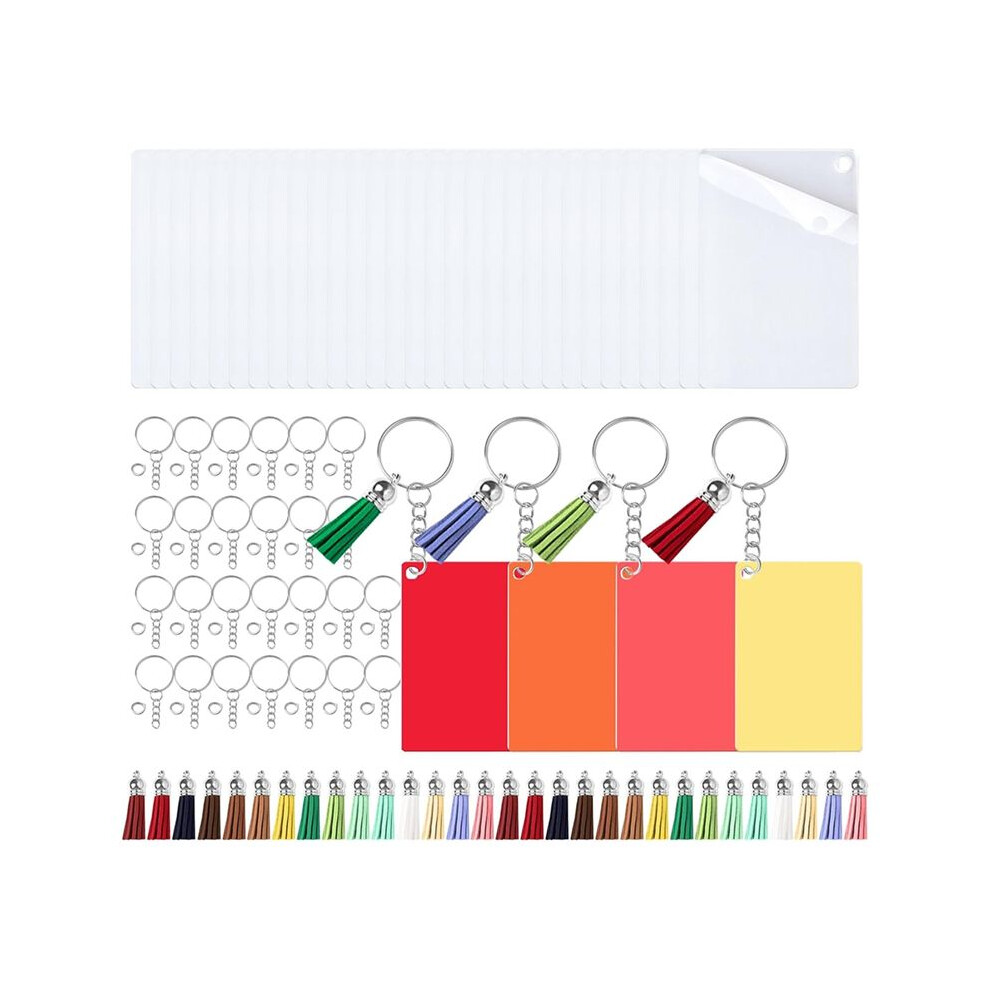 120Pcs Sublimation Keychain Blanks Bulk Protective Film Heat Transfer Keychain Blanks For Diy Handmade 6033633410131