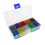 100pcs Assorted Car Blade Fuses 2A-35A with Storage Box, Durable Plastic 1