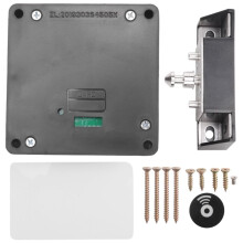 2X Serrure de Porte en Bois Intelligente, Serrure Électronique Invisible Sans Clé, Carte IC, Application TTlock, Déverrouillage D'Armoire, Casier,