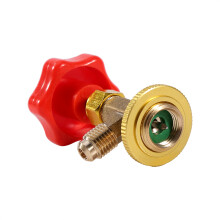 M14/1/4" Auto AC Refrigerant Can Tap Valve Bottle Opener Red & Gold