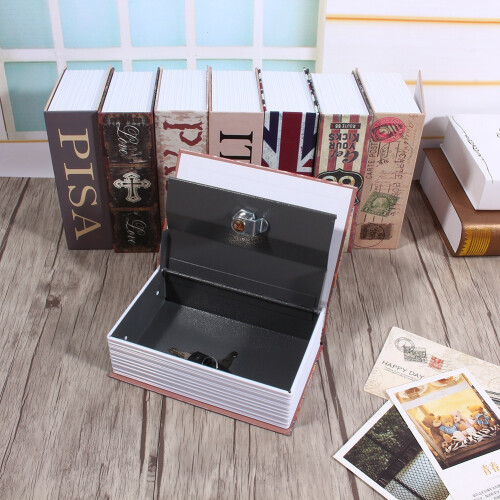 Dictionary Safe Lock Box Butterfly Style, 18x11.5x5.5cm, Portable Security Storage