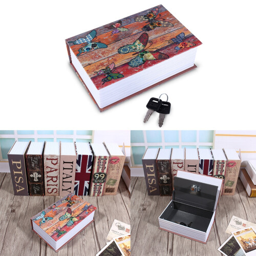 Dictionary Safe Lock Box Butterfly Style, 18x11.5x5.5cm, Portable Security Storage 2