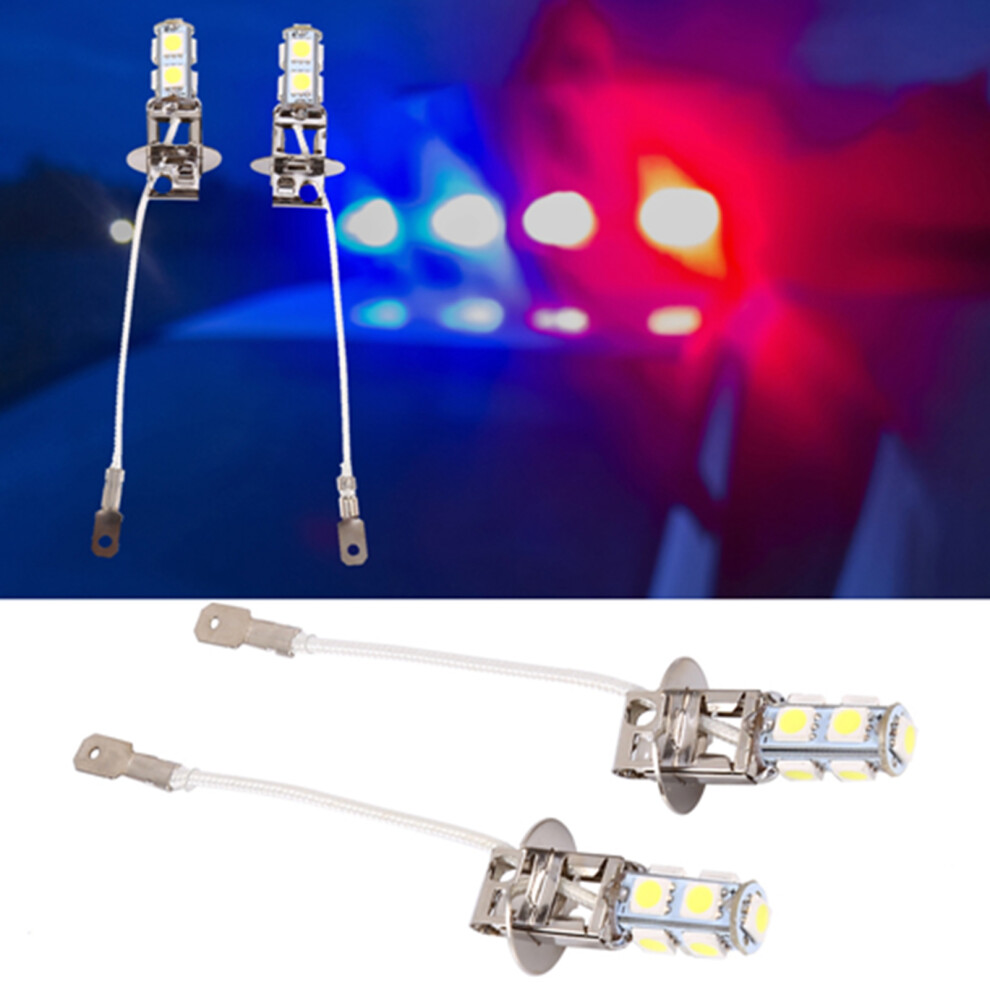 2X H3 5050 9 Smd Led Fog Lights 12V Auto Bulbs 6500K White 4401393158969