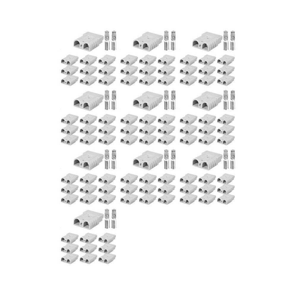100Pcs For Anderson Style Plug Connectors Power Tool 50A 12-24V 6Awg Double Pole With Copper Contact Power Connectors 6032765481545