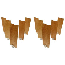 40 Mèches en Bois pour la Fabrication de Bougies, 4 cm de Largeur par 12 cm de Hauteur, Mèches de Bougies en Bois Sans Fumée + Bases en Métal