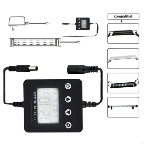 Aquarium Dimming System Fish Tank LED Light Timer Dimmer Controller Full Spectrum Lighting Power  2 Pieces 1