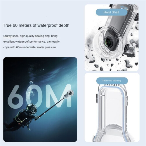 Invisible Dive Case for  X5 Waterproof Housing Case for Insta 360 X5 Underwater Protector Diving Shell 1