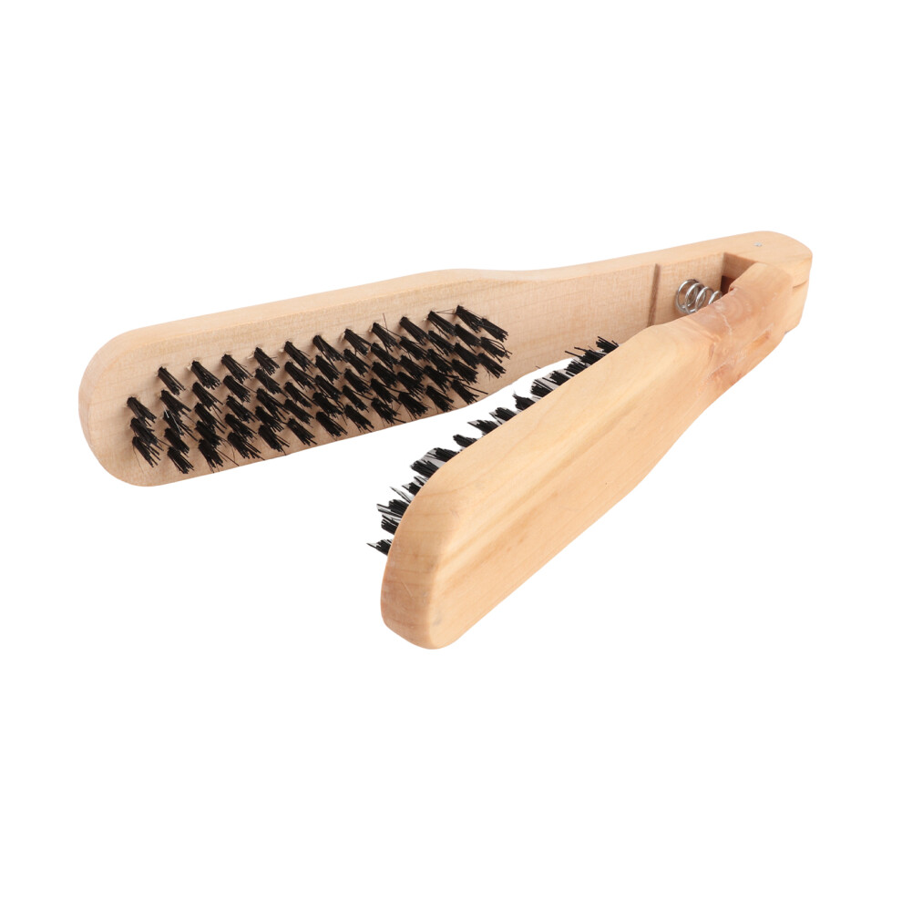 Wooden Hair Straightener Brush Clamp, Burlywood, 22cm Length