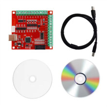 Breakout Board Moudle USB for MACH3 4-AXIS Controller Card Support Stepper and Servo Motor 100Khz with USB Cable and CD