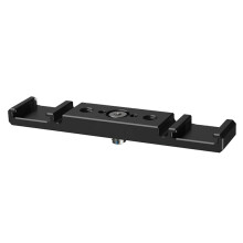 Dual Cold Shoe Mount Bracket 1/4 Arca for DSLR Camera LED Light Microphone Live Streaming Expansion Bar B