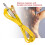 Yellow Silicone RCA Hook Line for Tattoo Machine, 1.75m 12