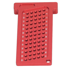 Règle de positionnement pour trous de menuiserie en aluminium rouge de 65 mm