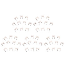 50 Pcs 20mm Diameter White PVC Water Supply Pipe Clamps Clips Fittings