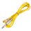 Yellow Silicone RCA Hook Line for Tattoo Machine, 1.75m 10